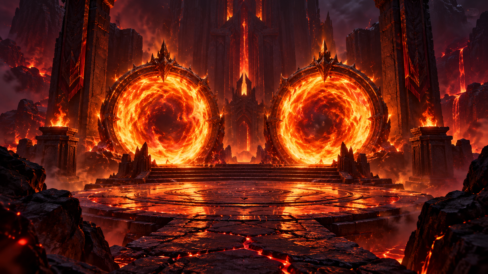 Casino slot mechanic preview for Fire Portals
