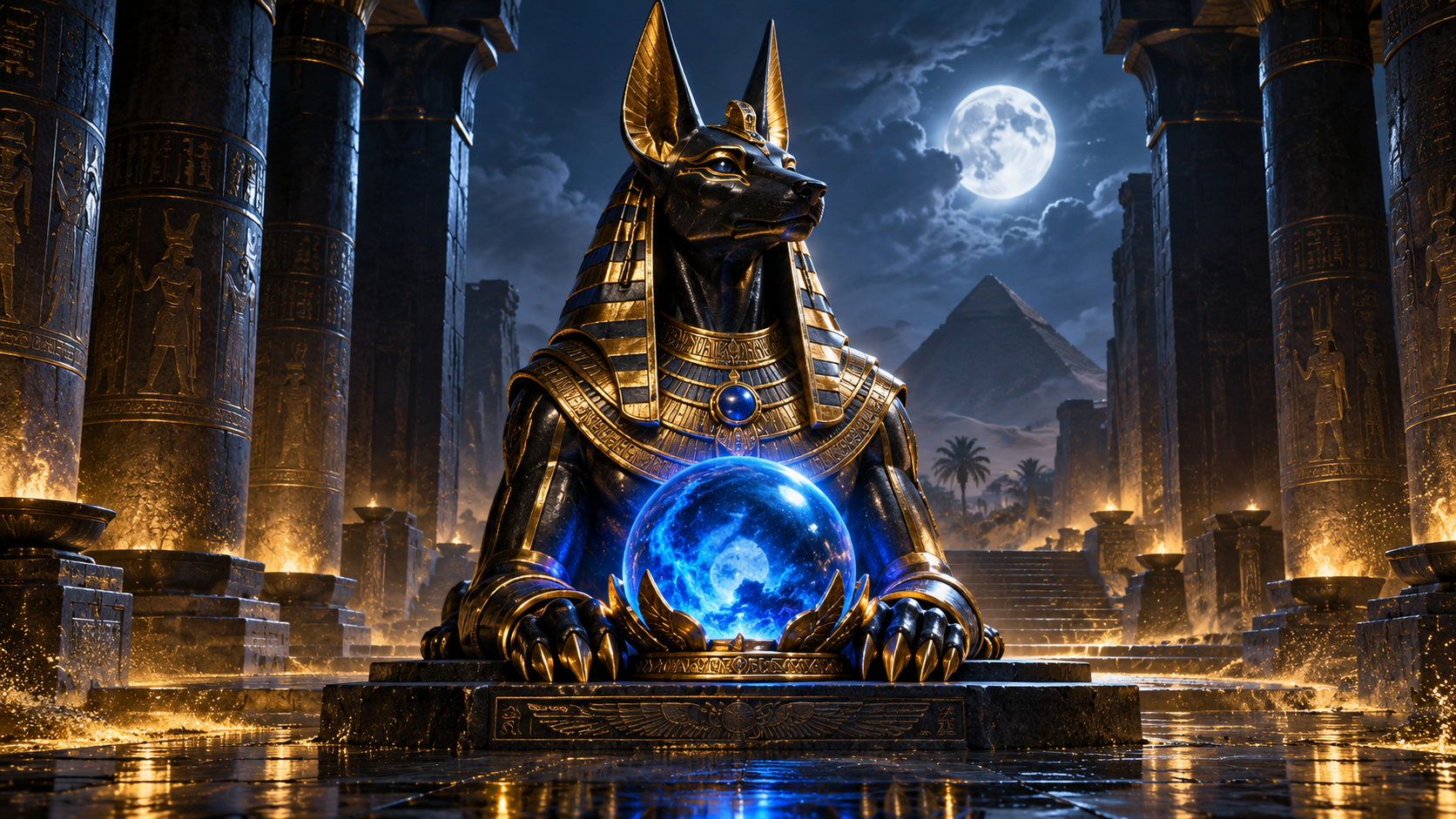 Casino slot mechanic preview for Hand of Anubis