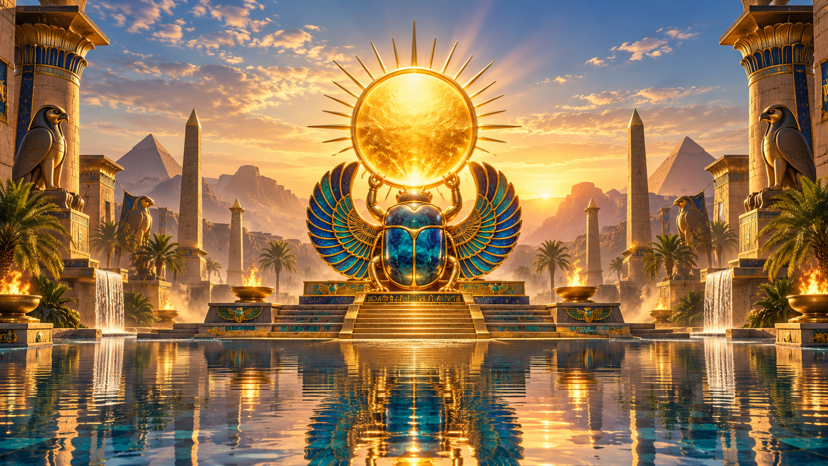Casino slot mechanic preview for Sun of Egypt 3